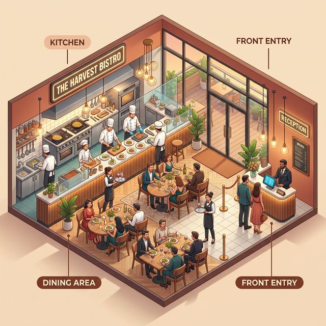 3D Restaurant Map